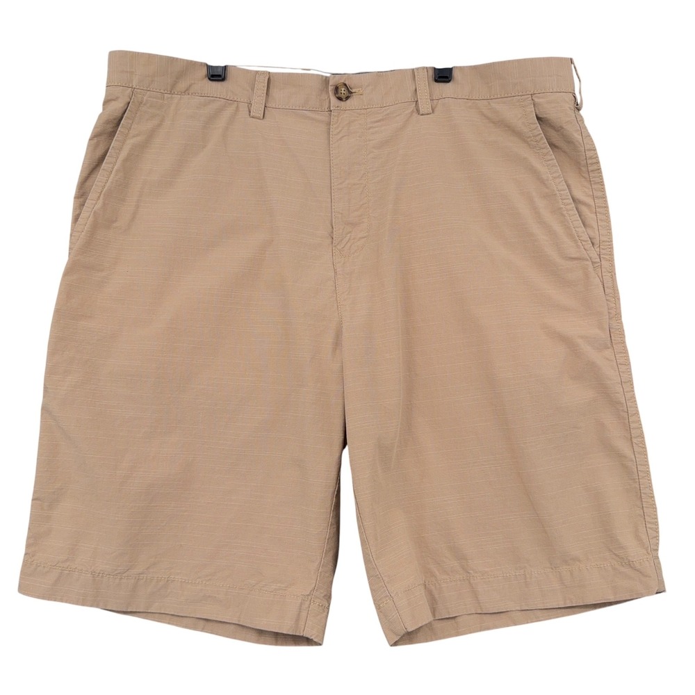 Tommy Hilfiger Chino‎ Shorts Mens 38 100% Cotton Tan Flat Front
